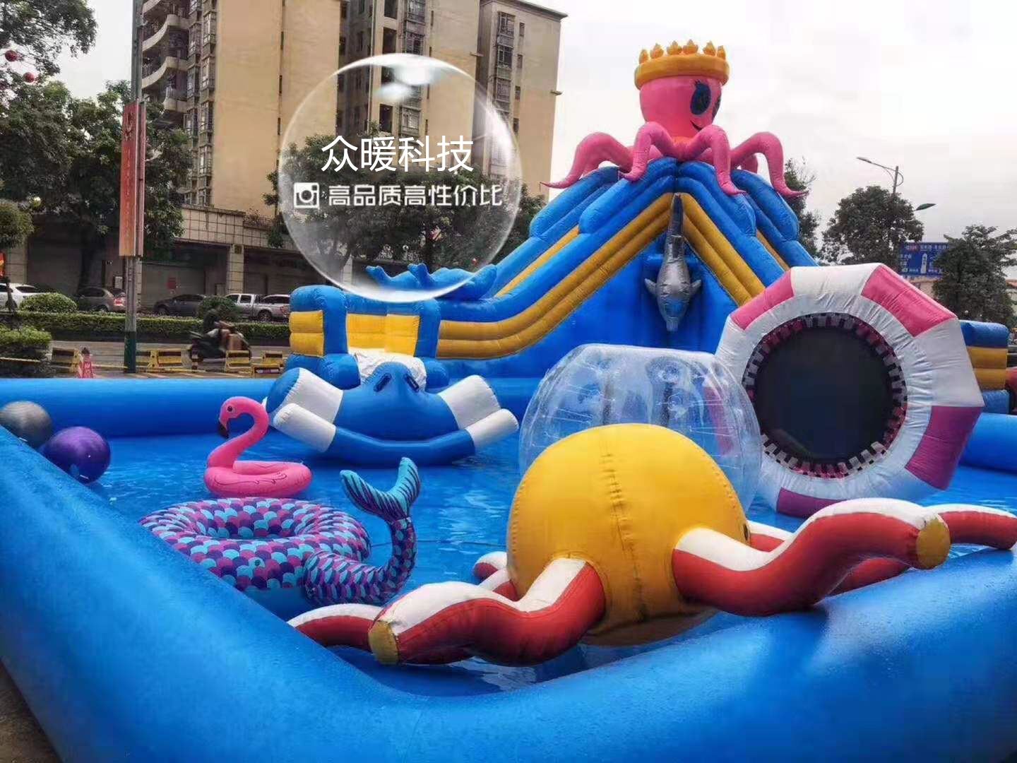 大型水上娛樂(lè)活動(dòng)，房地產(chǎn)夏日營(yíng)銷(xiāo)水上沖關(guān)和章魚(yú)樂(lè)園水上設(shè)備租賃 出售